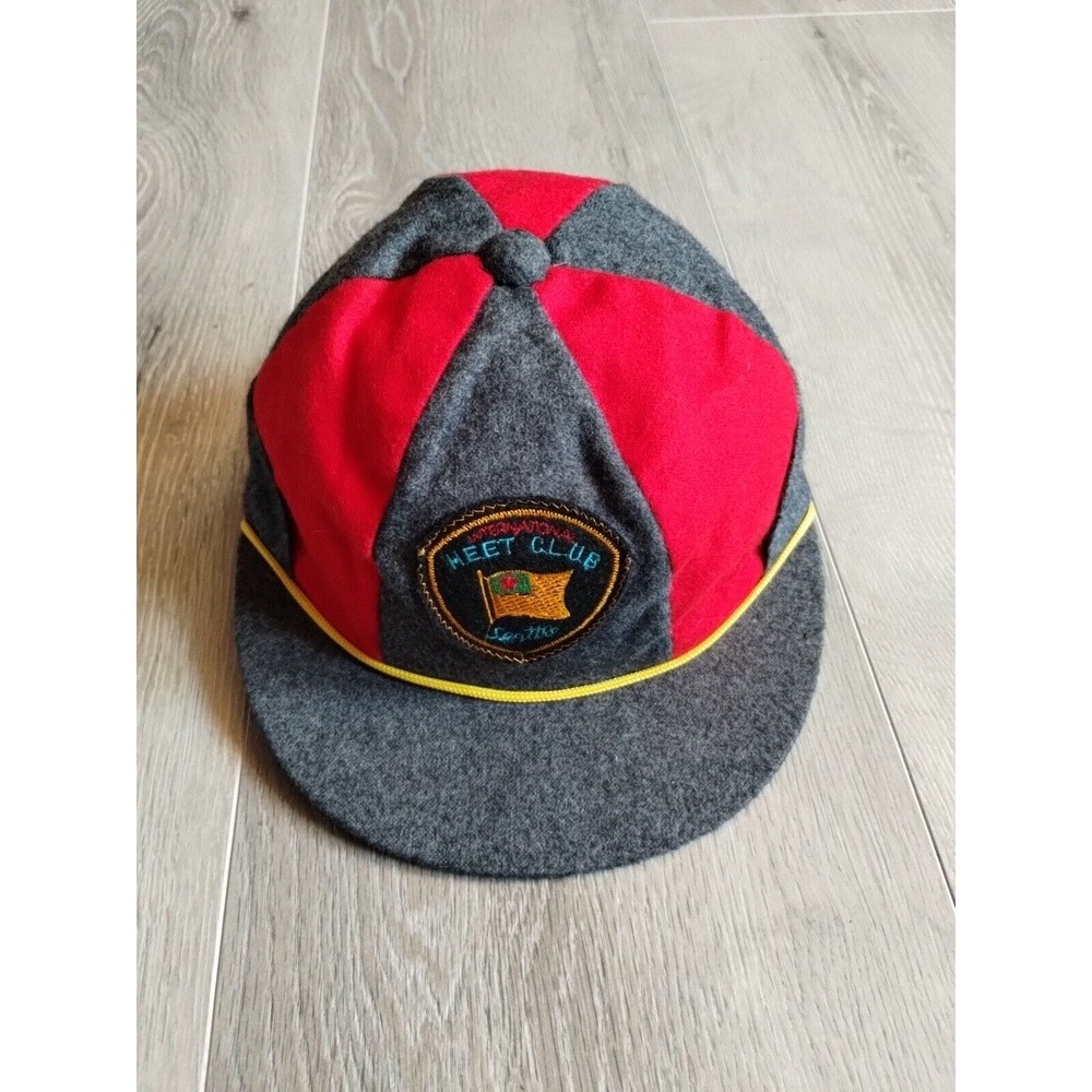 Vintage International Heet Club Seattle Hat Will Rope Fitted Cap 54cm Gray Red